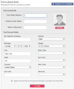 Starting with the first step of profile creation