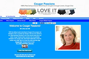 Cougar Passions homepage