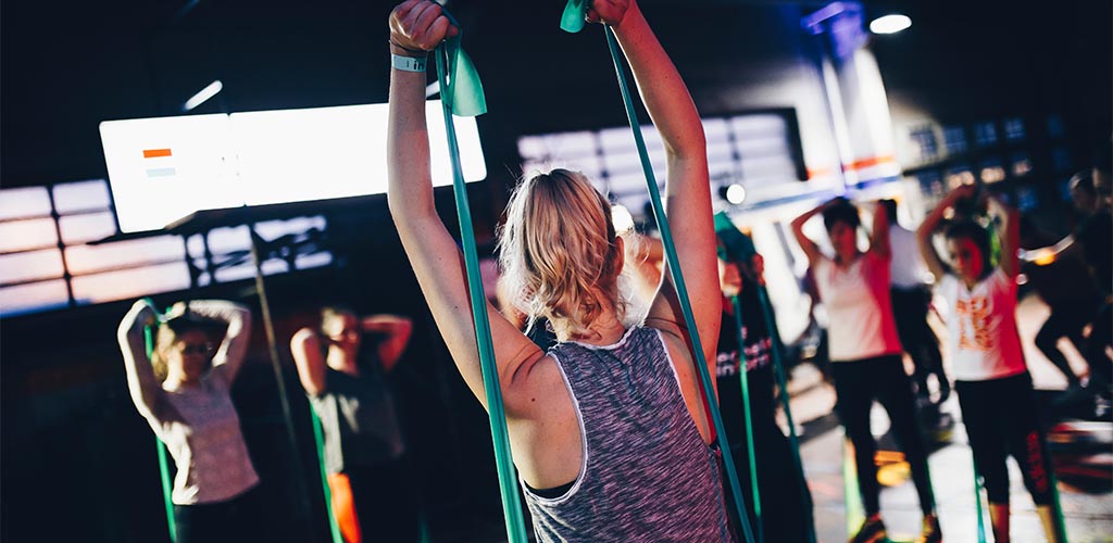 Several women working out