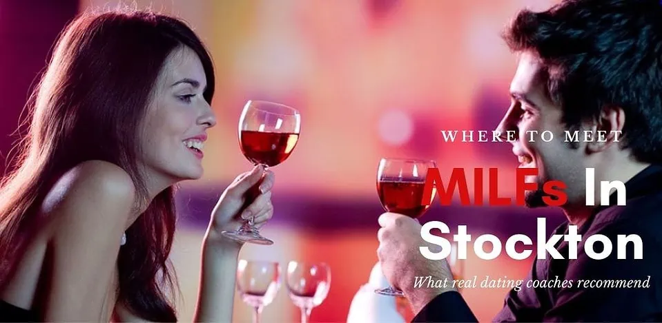 A Stockton MILF toasting red wine with her date