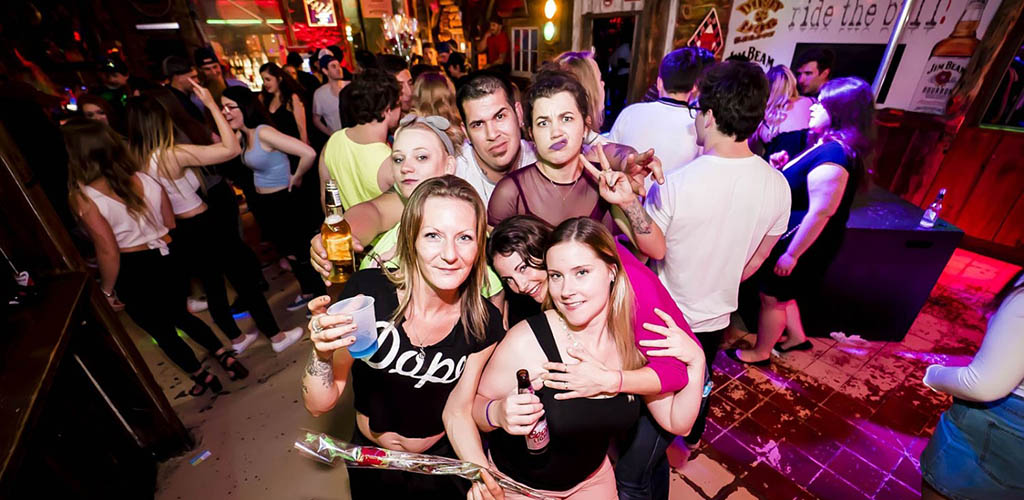 The dance floor of Dirty Dog Saloon