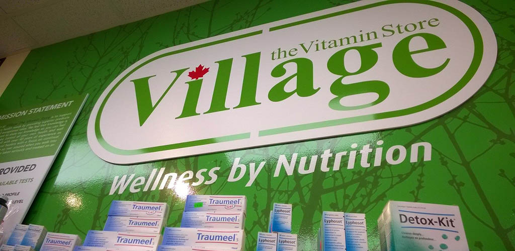 The Village Vitamin Store sign