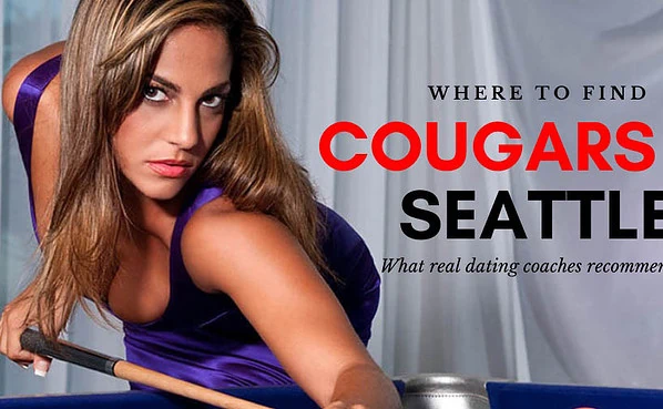 A seductive Seattle cougar playing billiards