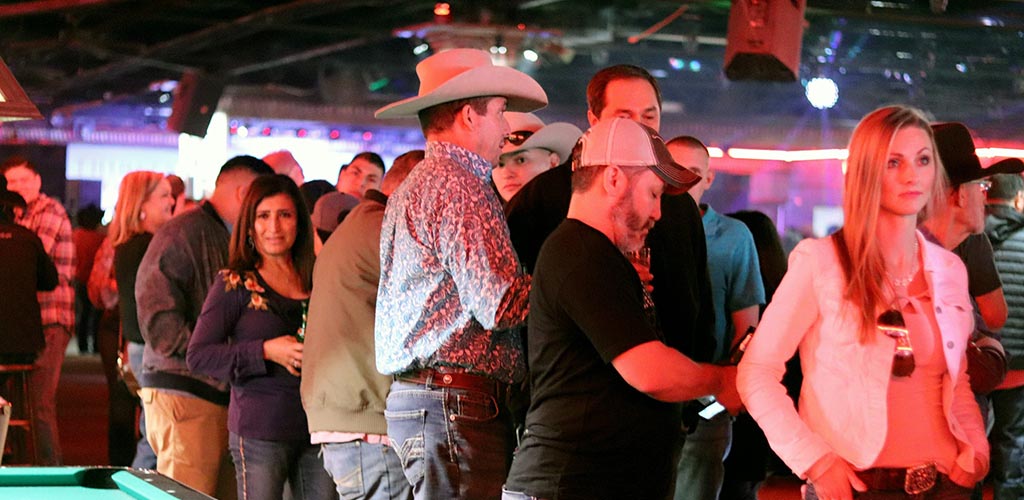 The weekend crowd at Thirsty Horse Saloon