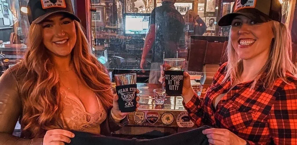 Austin MILFs enjoying their drinks at The Mean Eyed Bar