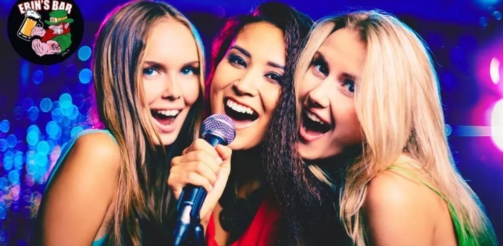 El Paso MILFs holding the mic and singing on a karaoke night at Erin's Bar