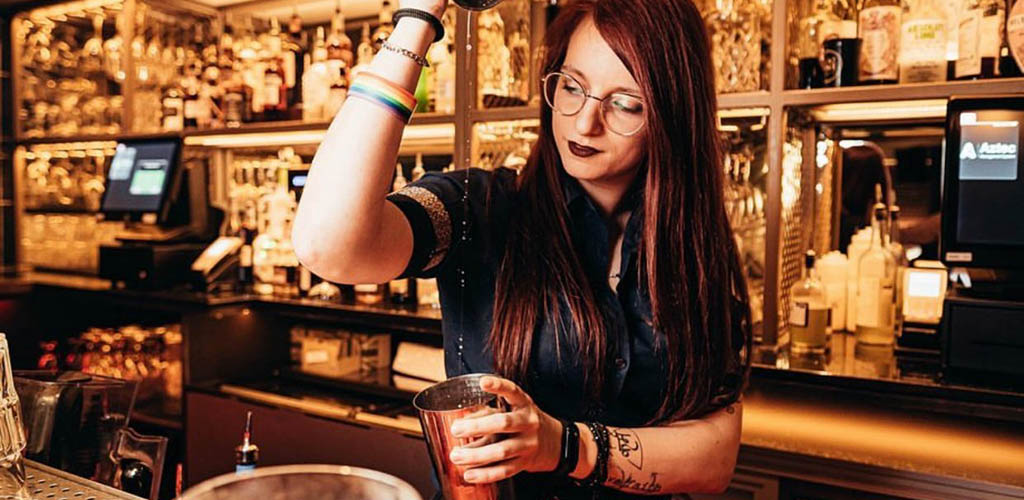 The beautiful bartender at Be at One Bar