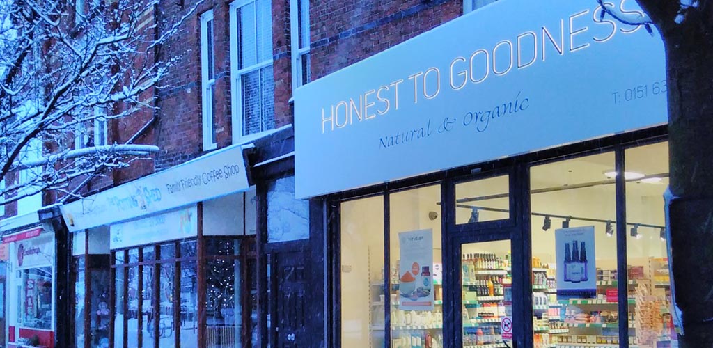 Honest to Goodness Natural and Organic Foods in winter