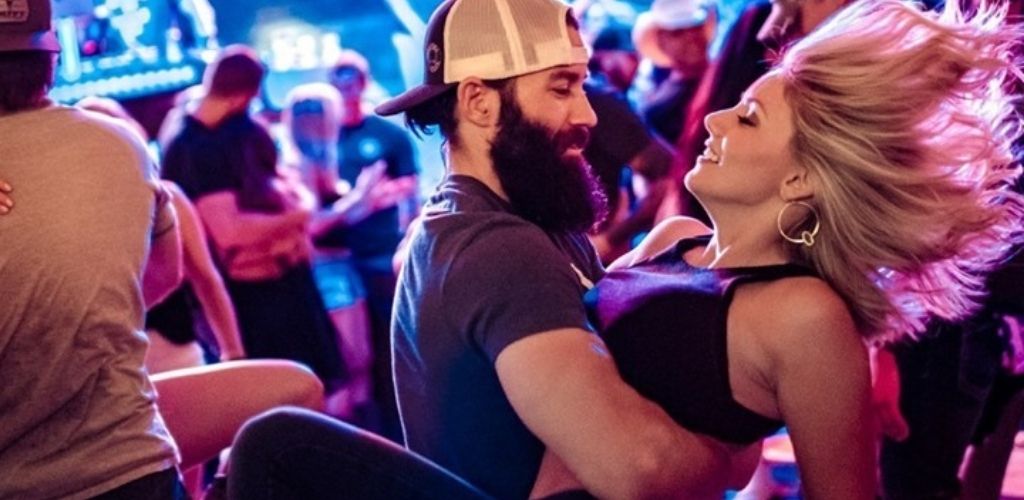 A Mesa cougar dancing with her date at Whiskey Row Gilbert