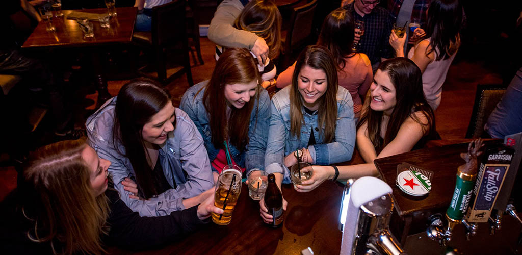 Ladies drinking at Durty Nelly's Pub