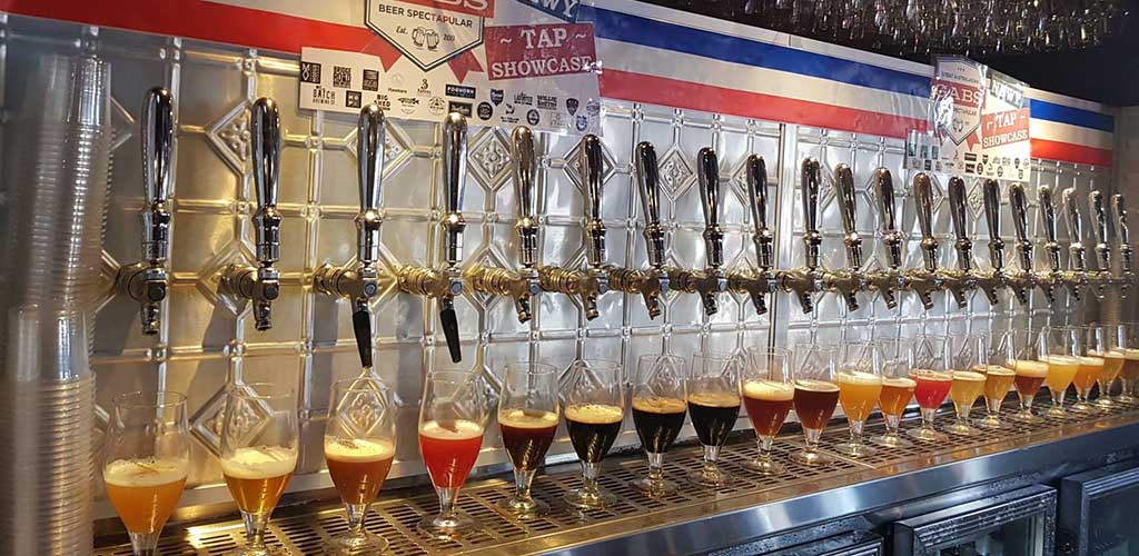 Beer taps in Grain Store