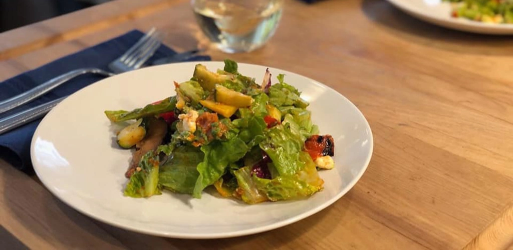 A salad from La Piazza Allegra