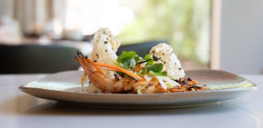 Onigiri and shrimp from Casino Canberra