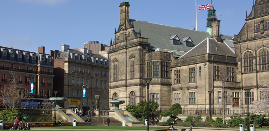 The buildings at the The Peace Gardens