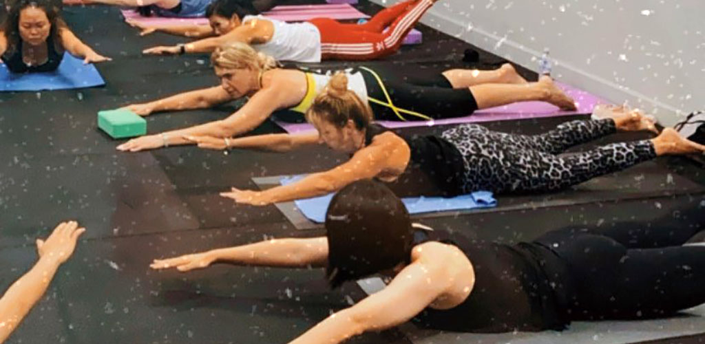 A yoga class at Globe Health Club