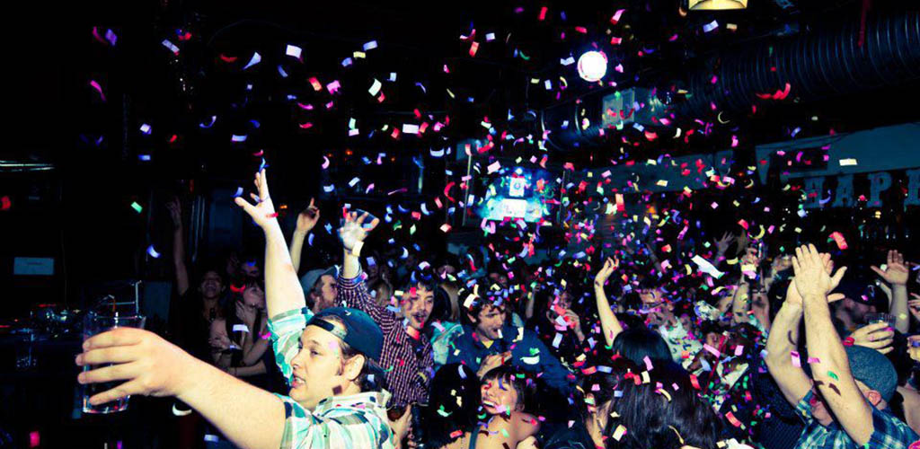 The full dance floor at The Backstage Lounge