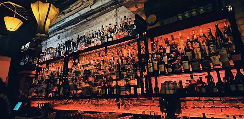 The bar shelf at The Koutetsu