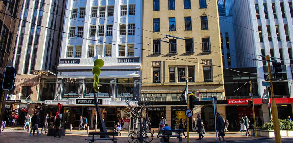 People walking around Lambton Quay