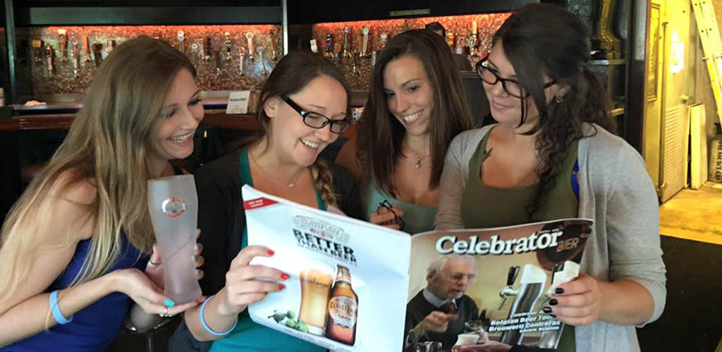 Ladies having drinks at Flying Saucer