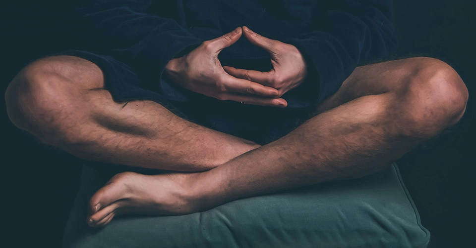 A man meditating