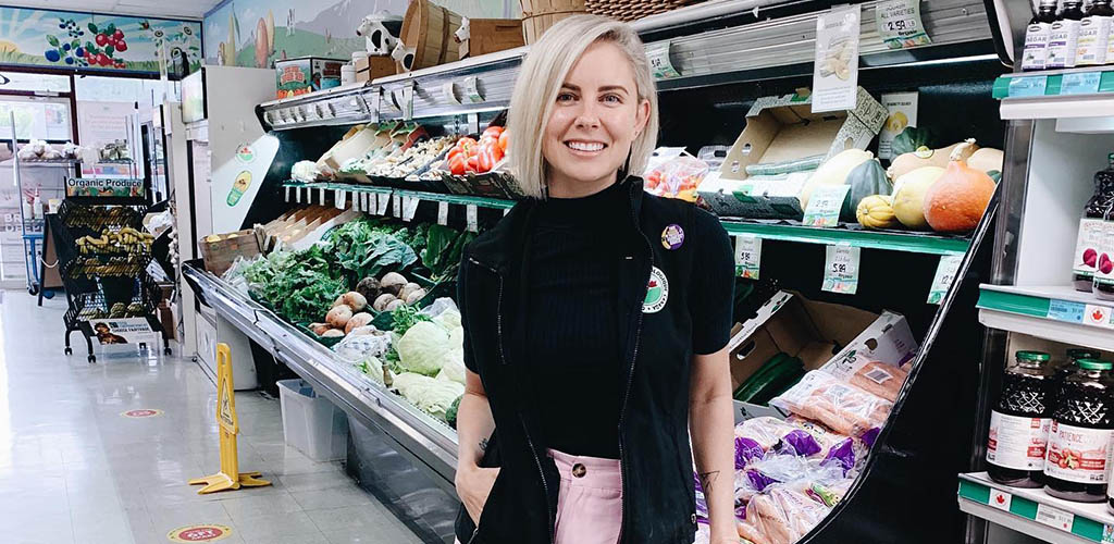 A Surrey MILF in the produce aisle of Organic Grocer