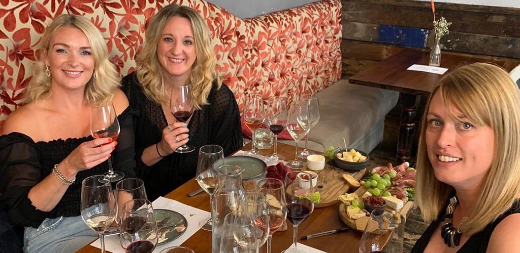 Mature women having lunch at City Wine Bar