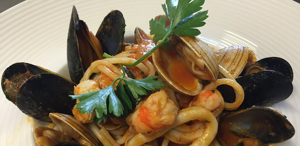 Seafood pasta from La Parmigiana