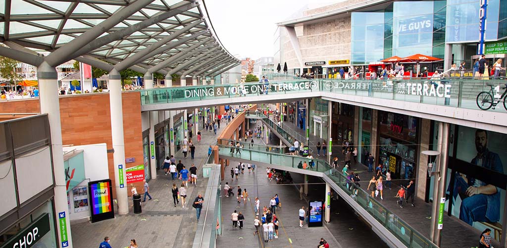 The outdoor area of Liverpool One