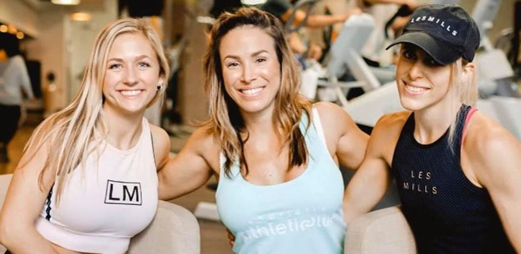 Women after a workout at the Charlotte Athletic Club