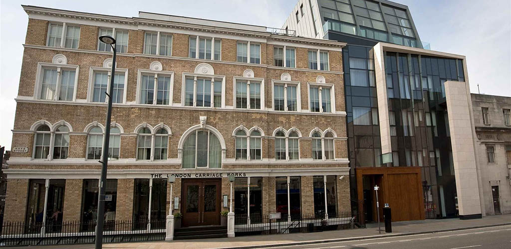 Exterior of The London Carriage Works at Hope Street Hotel