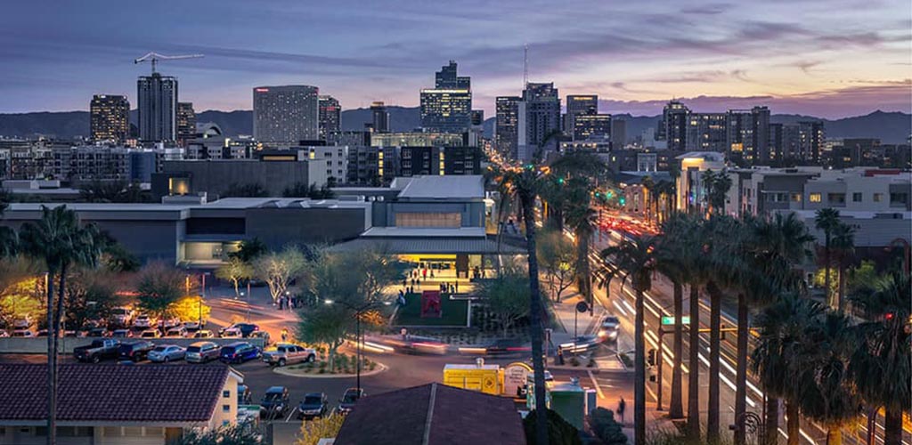 Aerial view of the Phoenix Art Museum