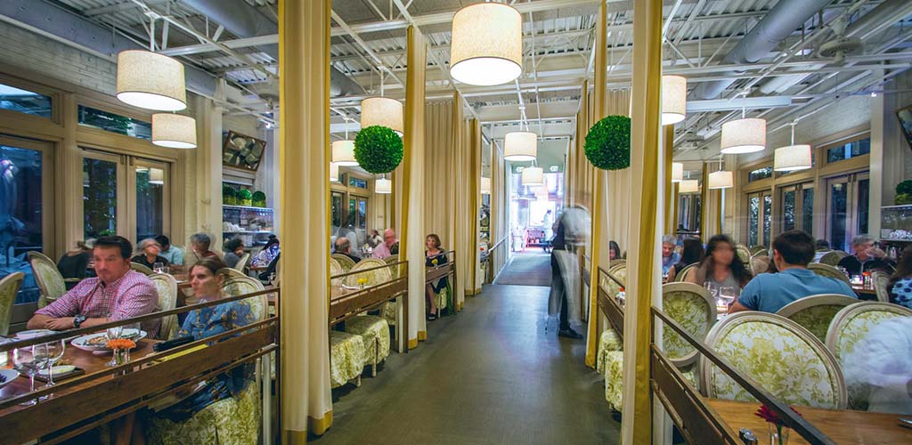 The dining area of Print Works Bistro