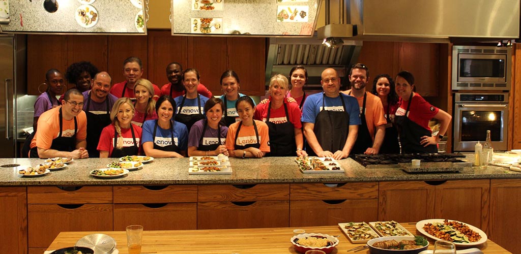 A fun cooking class at Southern Season Cooking School