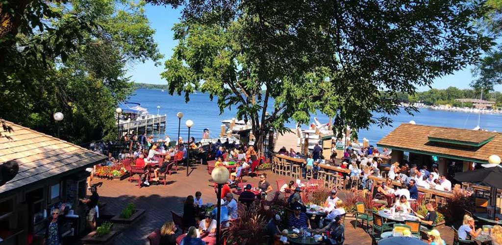 A sunny day at the patio on Maynard's Restaurant