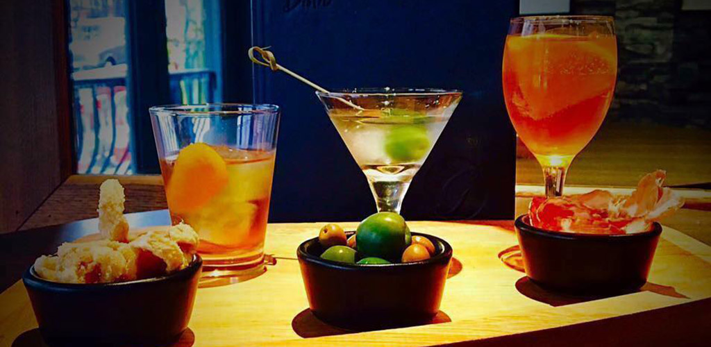 Cocktails and snacks from Purnell's Bistro and Ginger's Bar