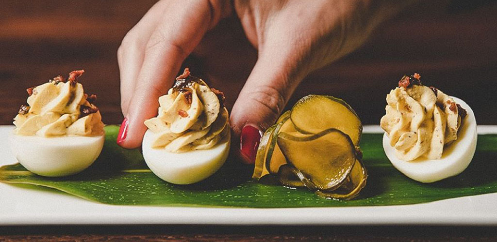 Deviled eggs, the specialty of The Bombay Club 