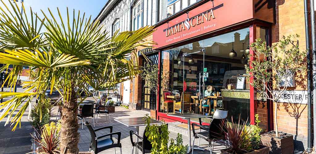 The patio of Damascena Cafe