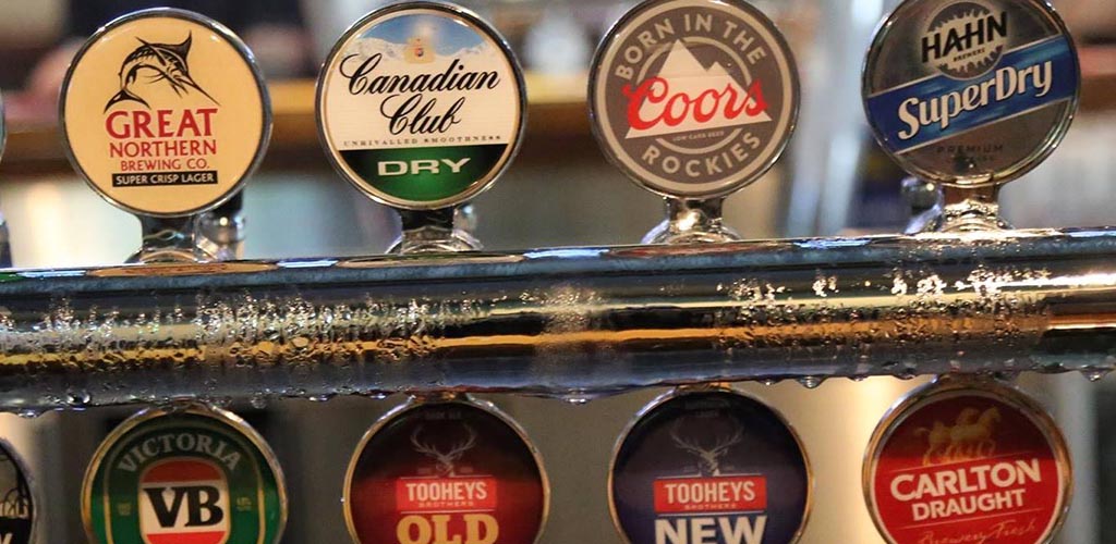 Beers on tap at Chevron Tavern