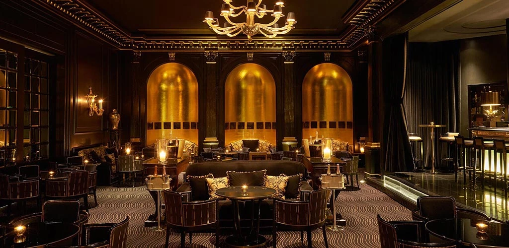 The opulent interior of Beaufort Bar at Fairmont