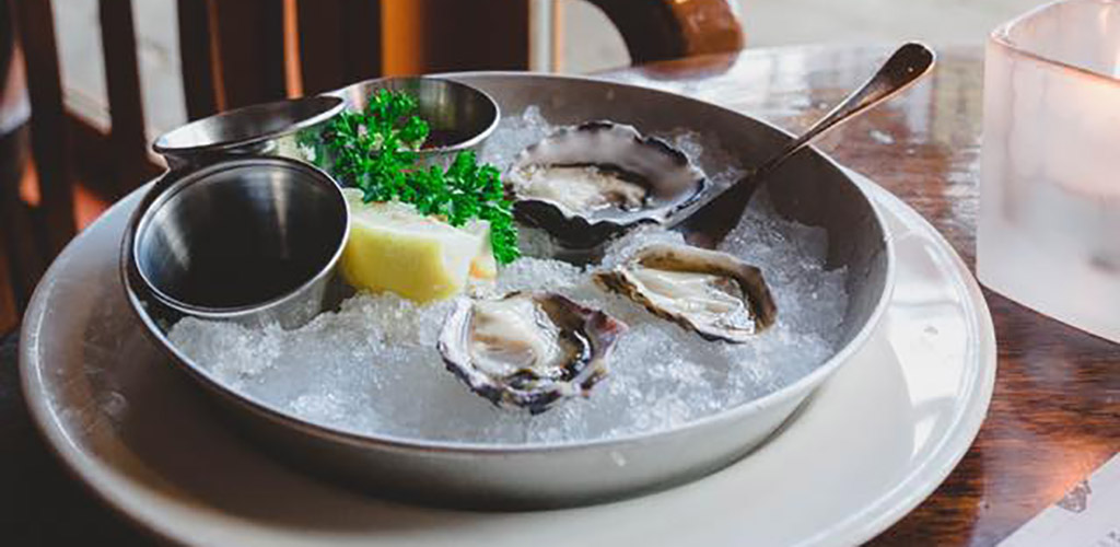 Fresh oysters from Sand Bar Restaurant