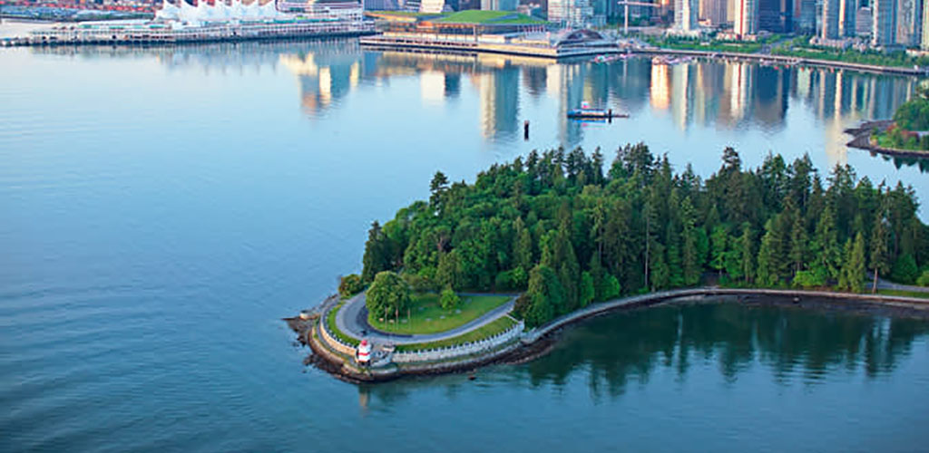 Aerial view of Stanley Park