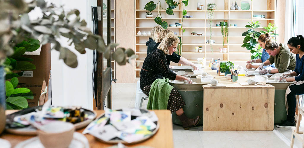 Newcastle MILFs in a pottery class at Workshopp Ceramics