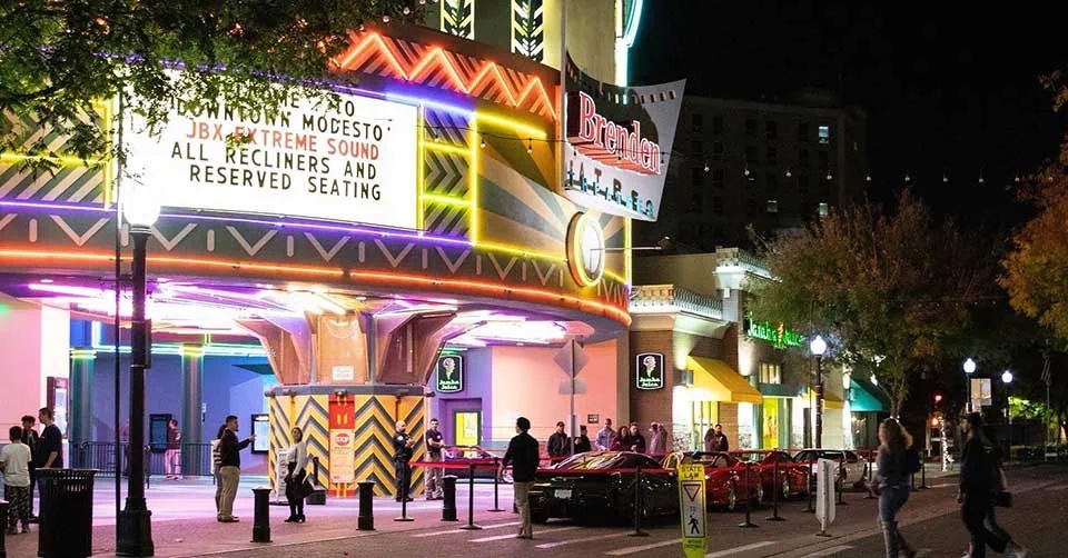 A movie theater at Modesto California