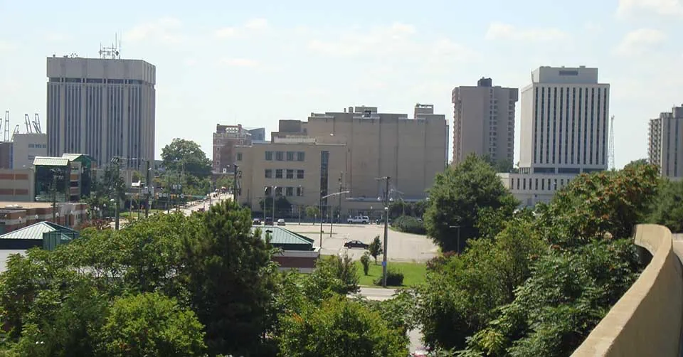 The skyline of Newport News