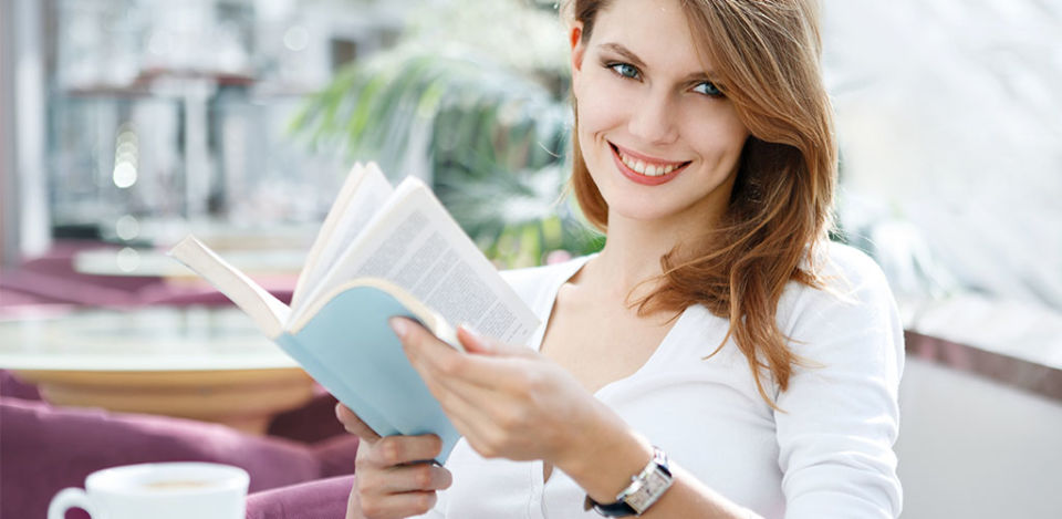 A hot Oregon MILF reading a book