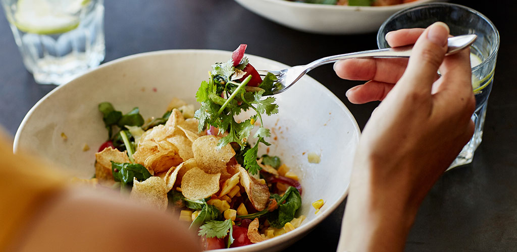 A salad at 700 Main Restaurant