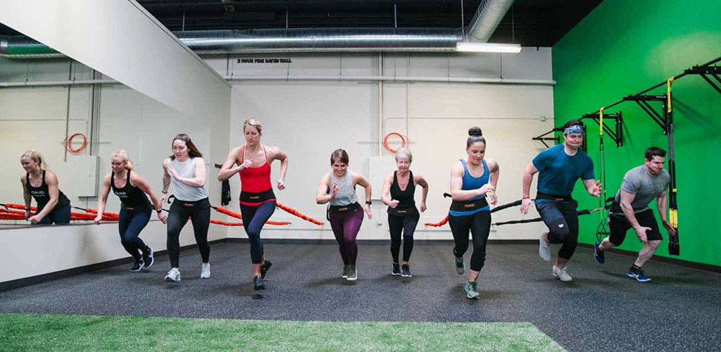 Ladies working out at REV Studio