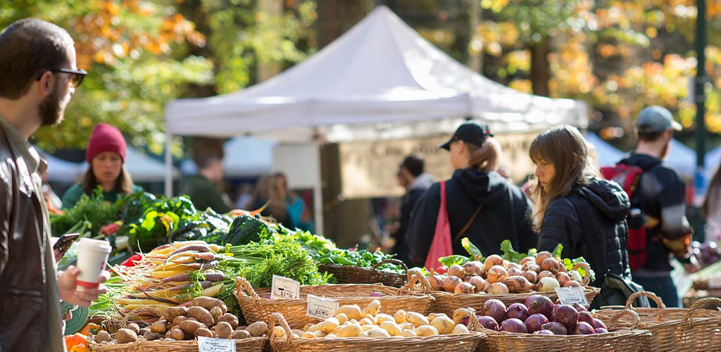 Fresh produce from Portland Farmers Market