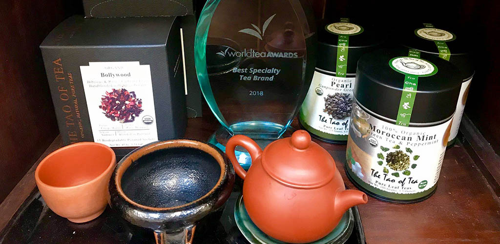 A tea set and some tea from The Tao of Tea