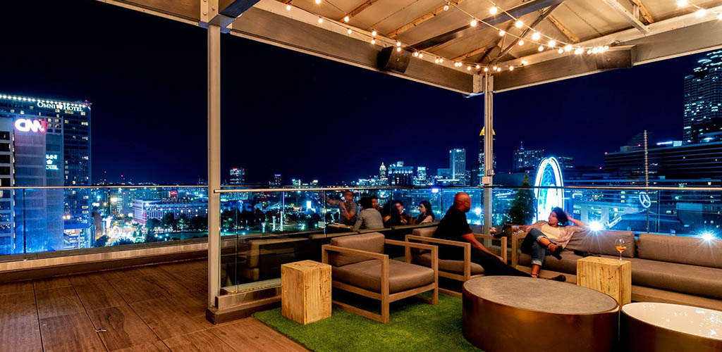 Glenn Sky Lounge at night with a breathtaking view